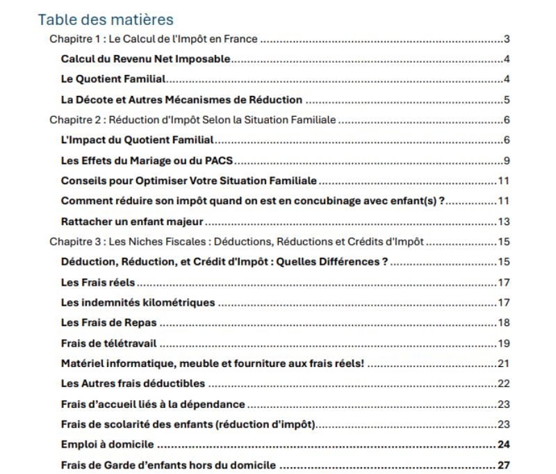 E-Book Impôts Sur Le Revenu 2025
